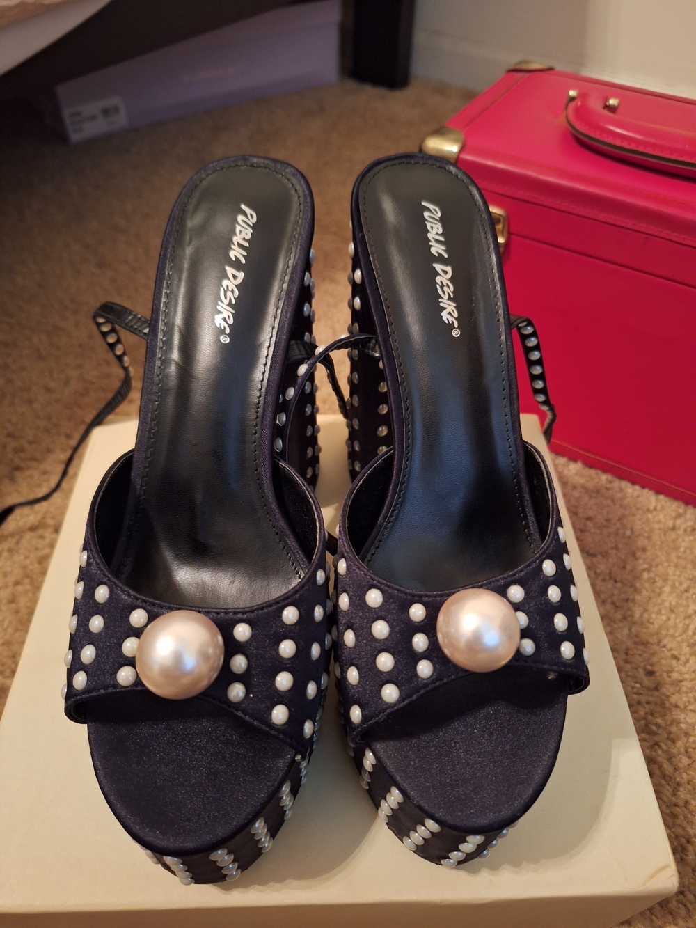 Pearl And Stud 5 Inch Platforms, Worn Once